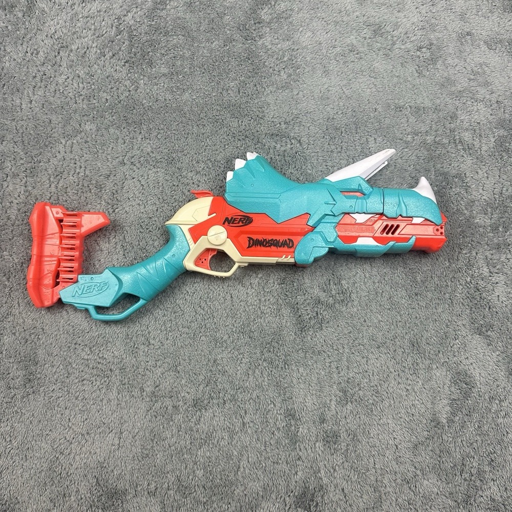 NERF Dinosquad Tricera-Blast Dart Blaster Shotgun‎ "No Bullets"